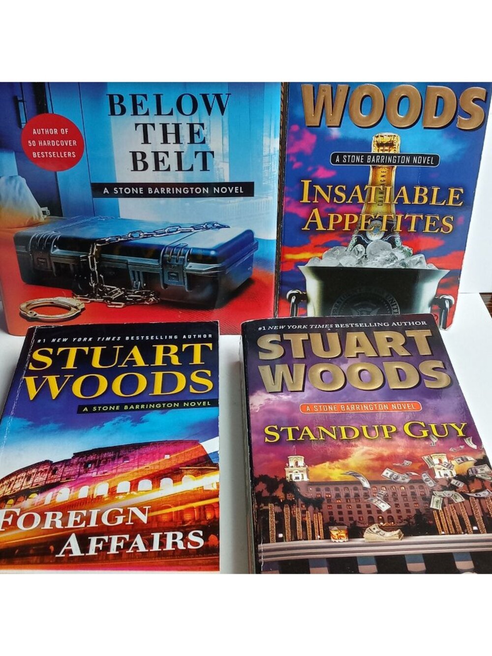 Mystery Book Lot Stone Barrington Series Stuart Woods Thriller Suspense